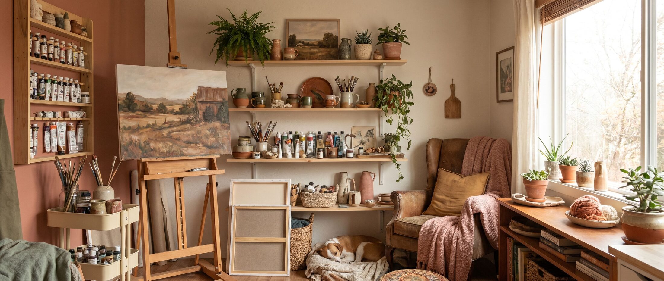 Melissa's cozy home studio